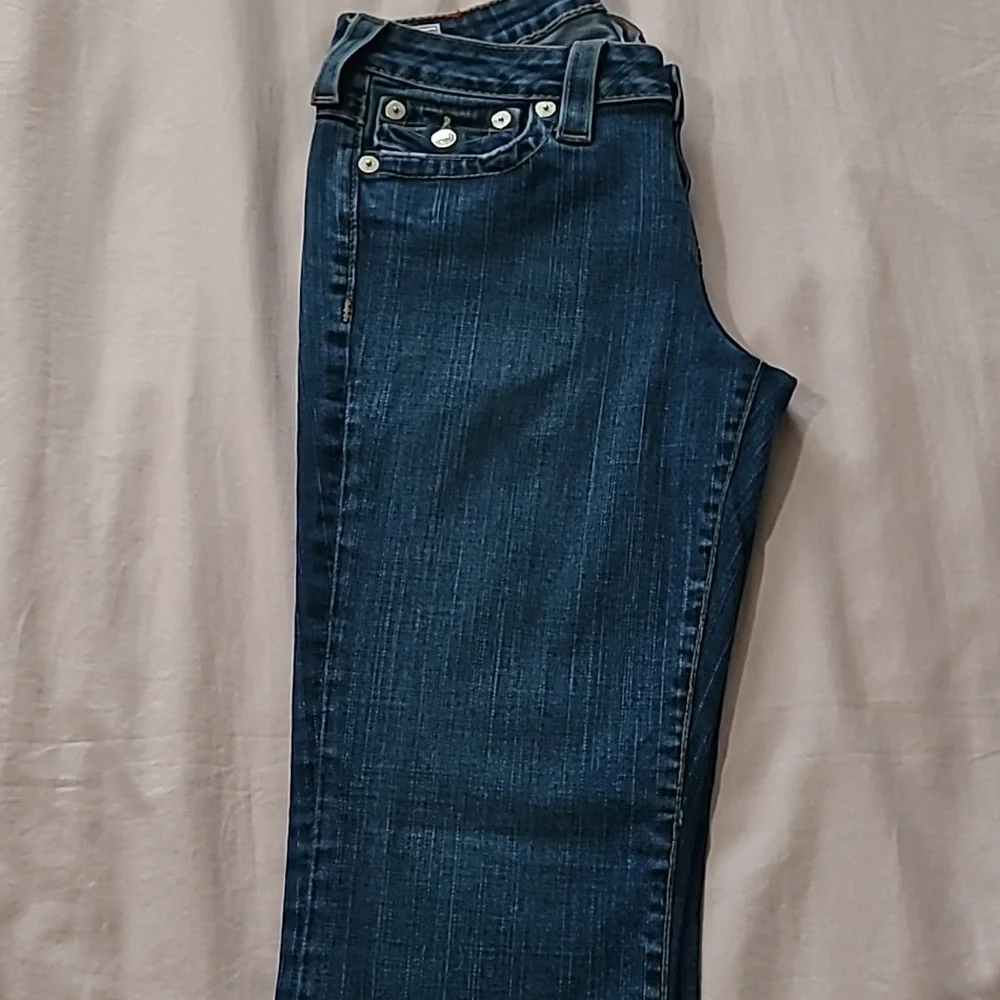 True Religion Becky Blue Boot Cut Jeans  28 / 29-Hemmed - Picture 4 of 10